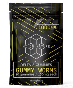 Hi On Nature 1000mg Delta 8 Neon Worms Gummies